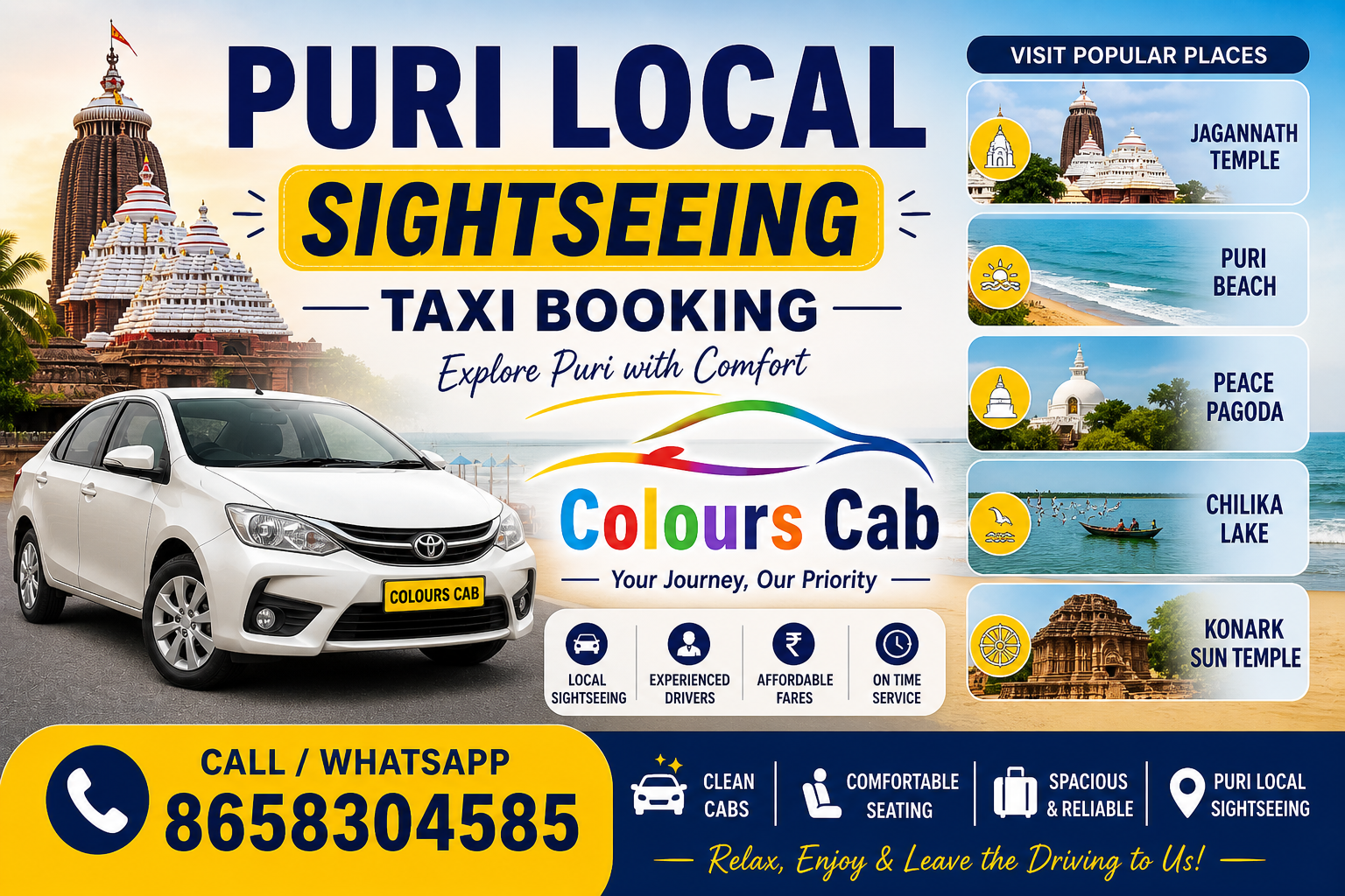 Puri Local Sightseeing Taxi Booking